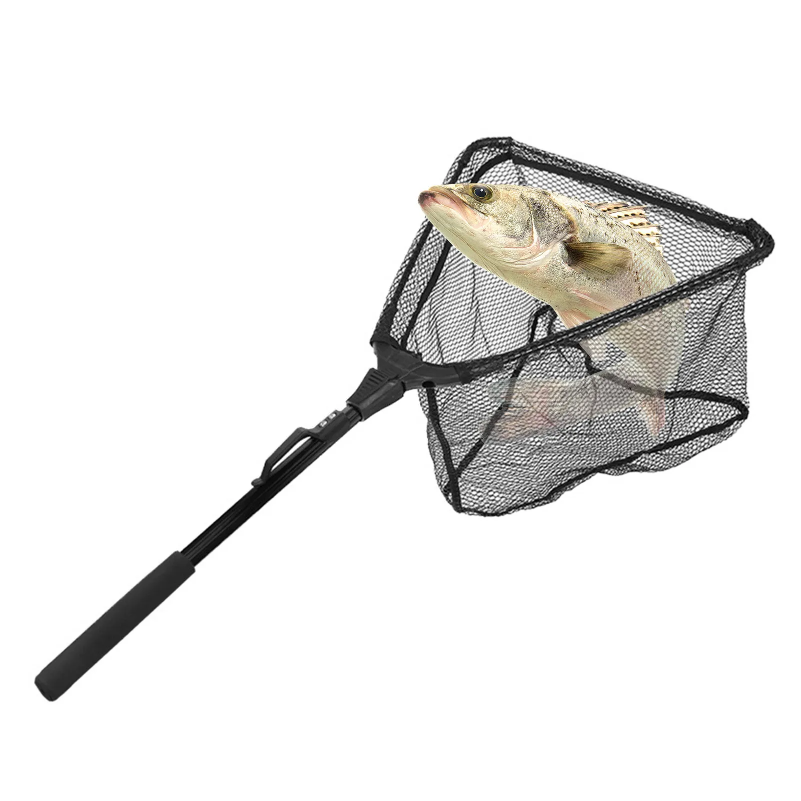 

Fishing Landing Net Durable Dip Net Triangular Design Collapsible Fish Landing Net With Coating Durable Foldable Fishing Net Non