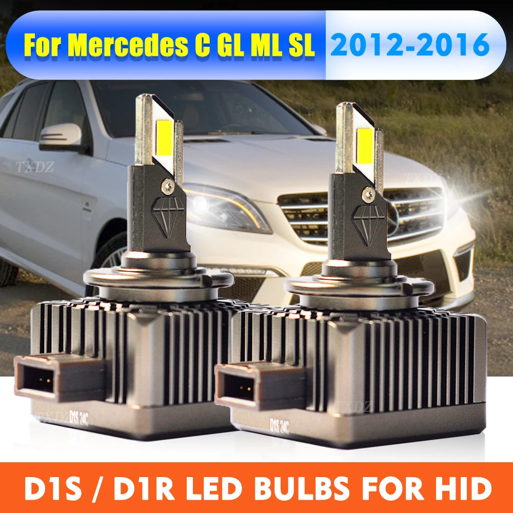 D1S светодиодный лампы для фар высокая яркость D1R Lamp 24000LM 6000K Auto Lights 12-16 Mercedes C GL ML SL SLK