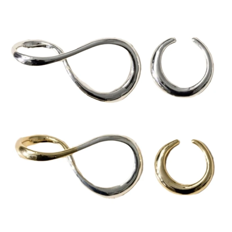 2 шт. модные кольца Мебиуса геометрической формы для женщин и девочек
