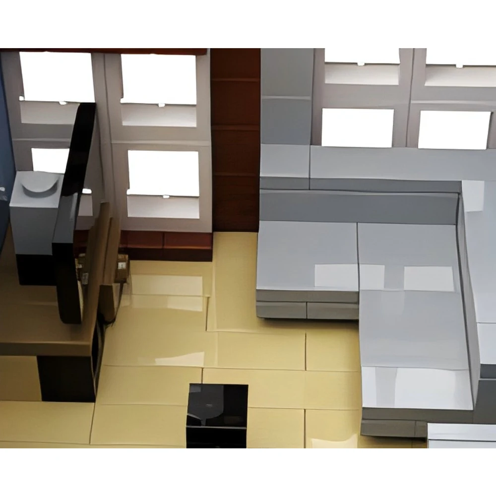 Новый MOC хит продаж вид на улицу городской дом модульный офис сделай сам модель