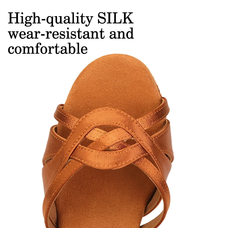 DKZSYIM Latin Dance Shoes Women Middle heel Dance Shoes Ladies Tango Dance Shoes Girls Salsa Ballroom Shoes 4cm Dropshipping