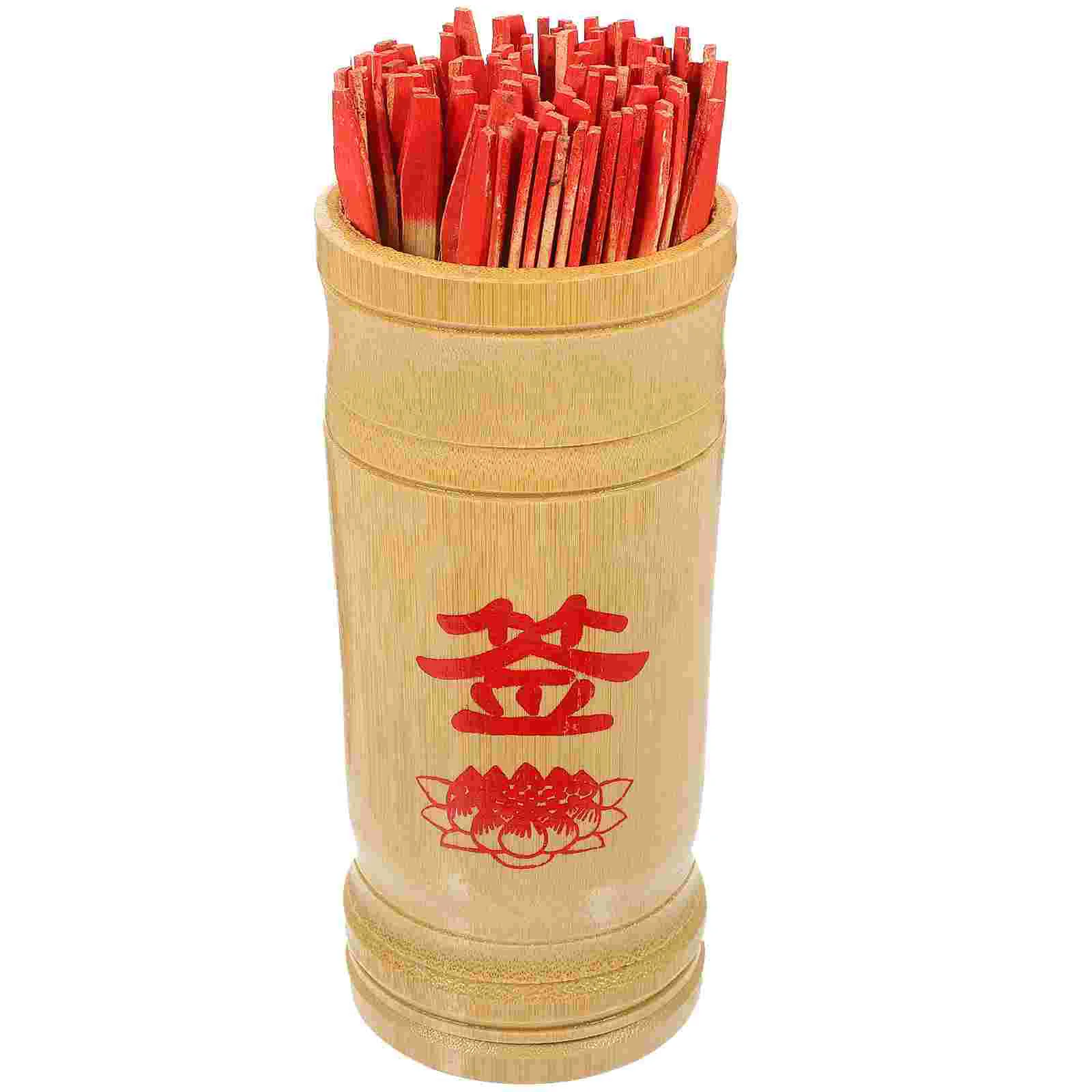 

Fortune Sticks Divination Chinese Game Telling Bucket Stickset Propbuddhist Pot Props Asian Teller Wooden Kau Cim Chien Tung