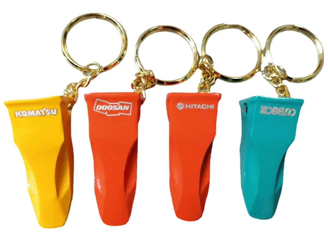 

Alloy excavator model keychain bucket tooth keychain Komatsu KOBELCO Hitachi Carter creative key chain boutique pendant