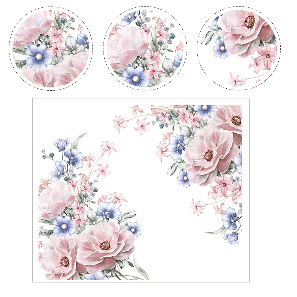 

Durable Wallpaper Background Lovely Flower Self-adhesive Wall Decal Adorn