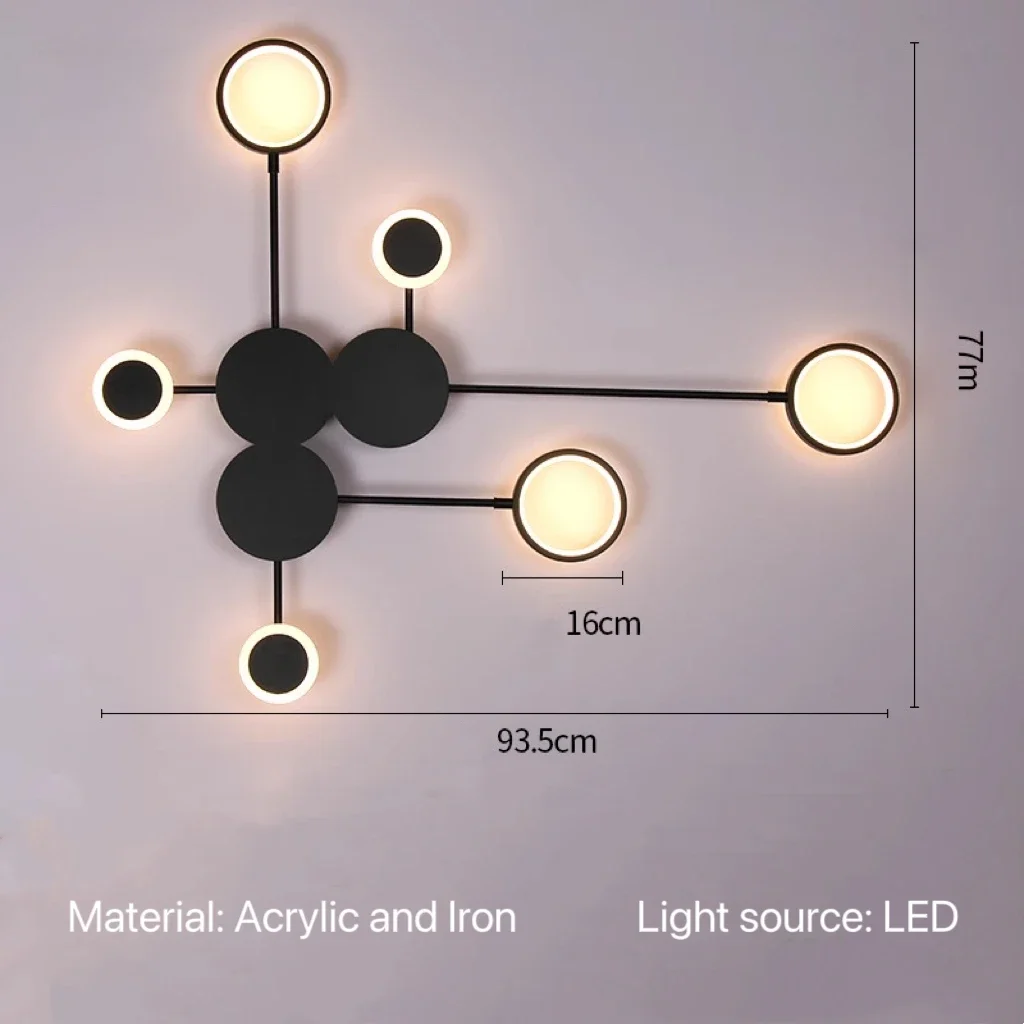

Светодиодные настенные лампы из железа и акрила