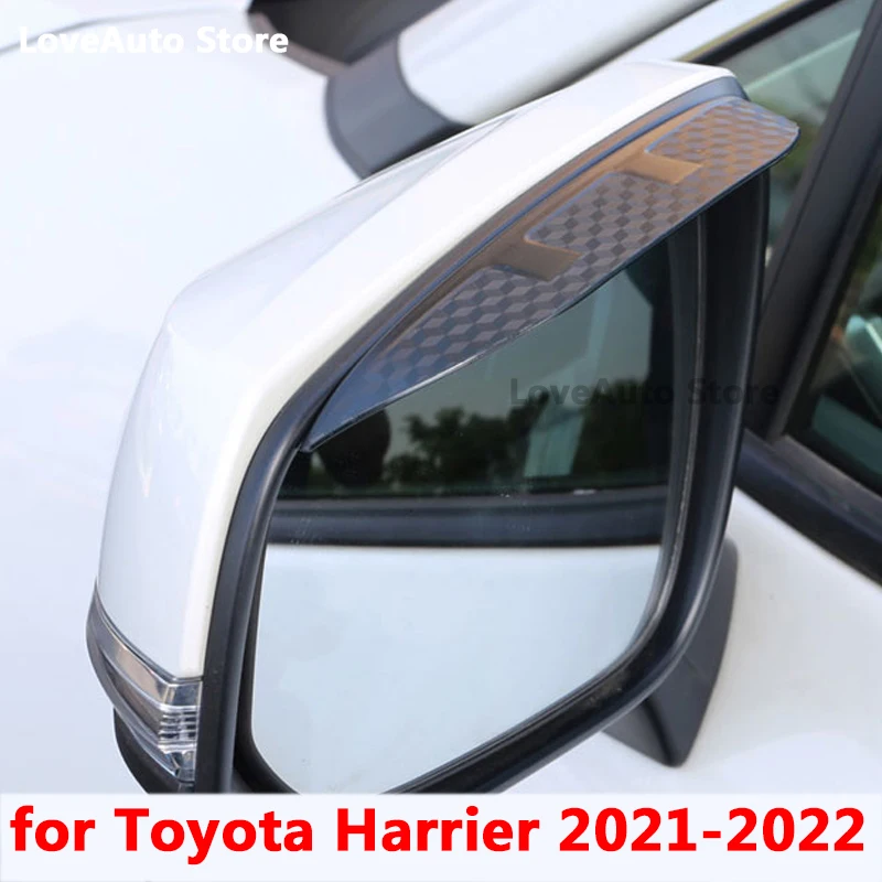 

For Toyota Harrier 2021 2022 Car Rear View Mirror Shield Sun Visor Shade Rain Eyebrow Cover Protector Accessories