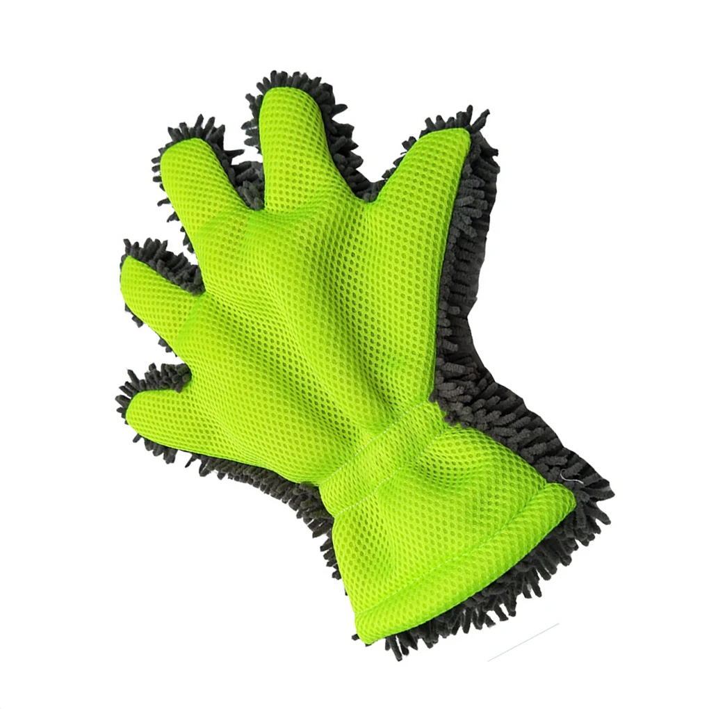 

5-Finger Car Wash Mitts Microfiber Gloves Motorbike Towels Universal Chenille Five Fingers Detailing Home Use Brush