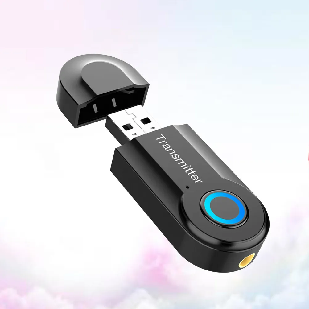 Фото USB-аудиопередатчик 5.0 с разъемом 3,5 мм, беспроводной стереоадаптер для телевизора, ПК, MP3, MP4, наушников, миниатюрный и легкий. №1