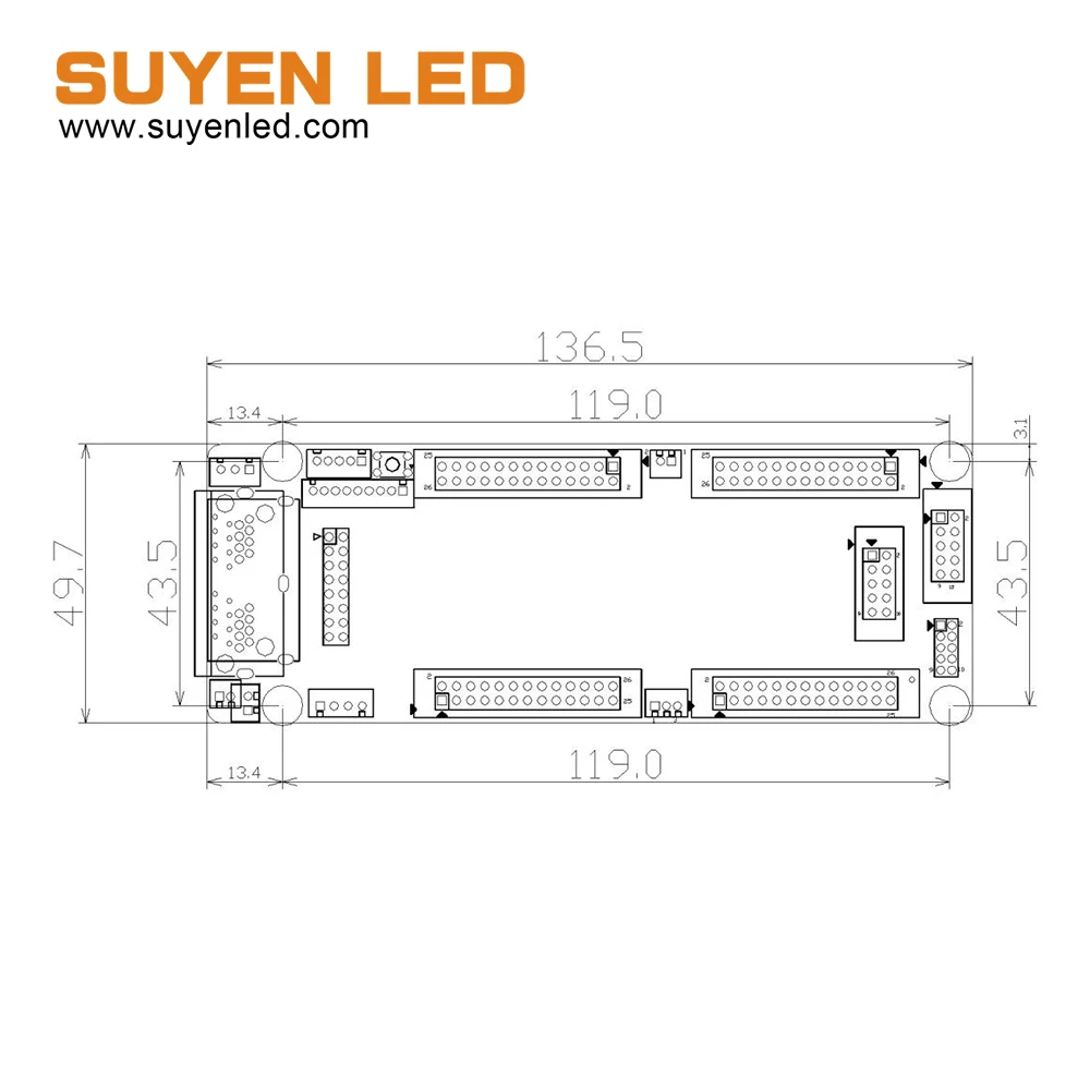 Лучшая цена LINSN RV907H полноцветный синхронный светодиодный экран приемная карта |