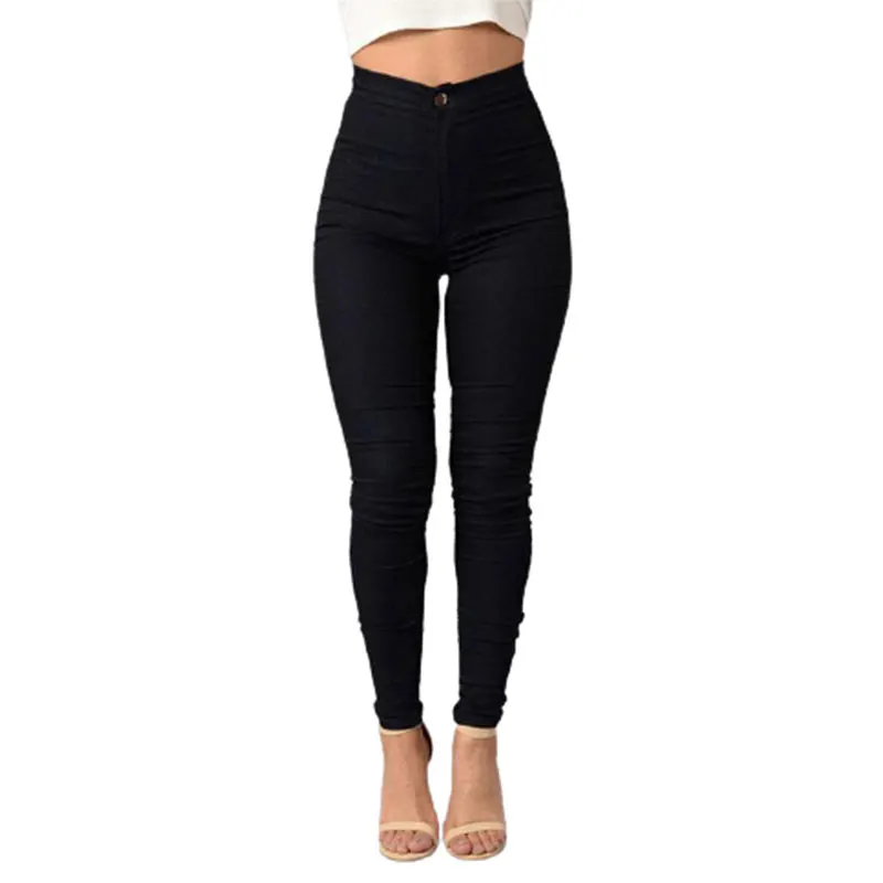 

Women's Pants Autumn High Waist Stretch Pencil Pants 2022 Solid Skinny Long Jeans