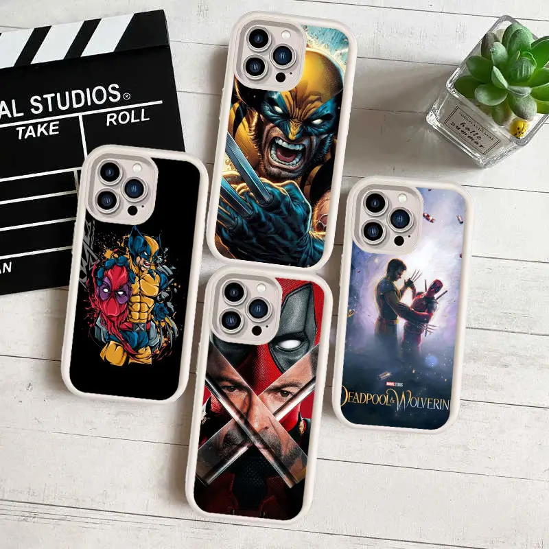 Противоударный силиконовый высококлассный чехол для телефона Deadpool Wolverine Huawei Pura 70