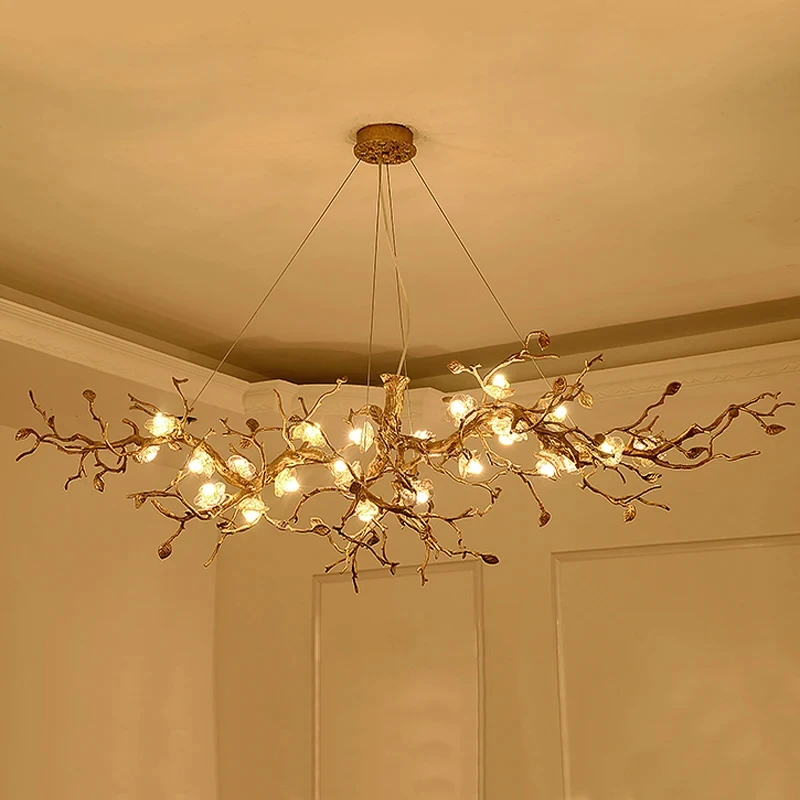 Современные подвесные светильники из медной искусственной кожи для гостиной