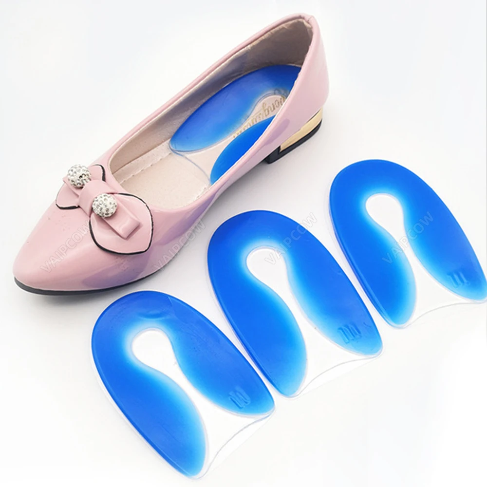 

Silicone PU Gel Heel Pad Foot Pain Relief U-Shape Heel Cushion Inserts For Shoes Heel Spur Protector Plantar Fasciitis Insole