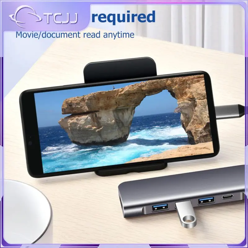 

4k30hz HDMI-совместимый Usb 3,0 адаптер питания Алюминиевый сплав Тип C концентратор передача данных 480 Мбит/с Usb C портативный сплиттер