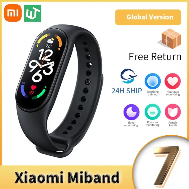 

Original Xiaomi Band 7 1.62" AMOLED Smart Bracelet Blood Oxygen Fitness Traker Miband 7 Bluetooth 5ATM Waterproof Sport Band