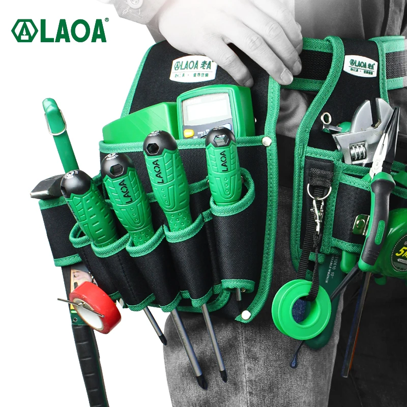 LAOA Multi-function Storage Bag Oxford Cloth Waist Pack Hardware Repair Tool Pocket Wrench Pliers Electrician Household Belt