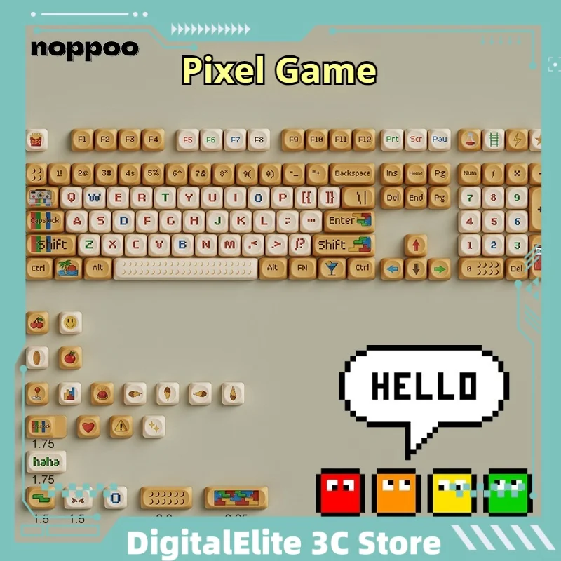 Пиксельные игровые клавиши прозрачные Moa Pbt с термосублимацией