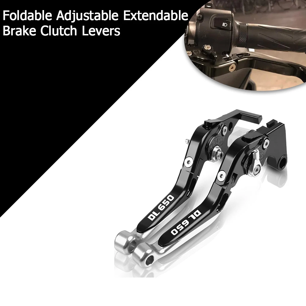 

Аксессуары для мотоциклов DL 650, складные регулируемые выдвижные рычаги тормозной муфты для SUZUKI DL650 2004-2021 2020 2019 2018 2017