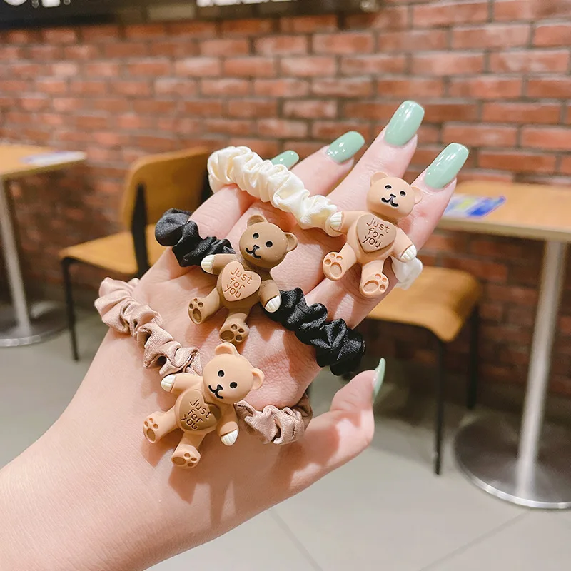 

Korean version Cartoon Bear elastico cabelo adornos para el cabello de mujer haarschmuck accessori capelli hair bands for women