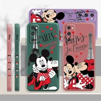 silicone for samsung galaxy s10e note 20 s10 s22 ultra 5g s20 fe 10 lite s21 plus square mickey minnie mouse phone cover