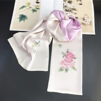 rushed 35155cm su embroidered silk scarf women hand embroidered double mulberry embroidered silk scarf