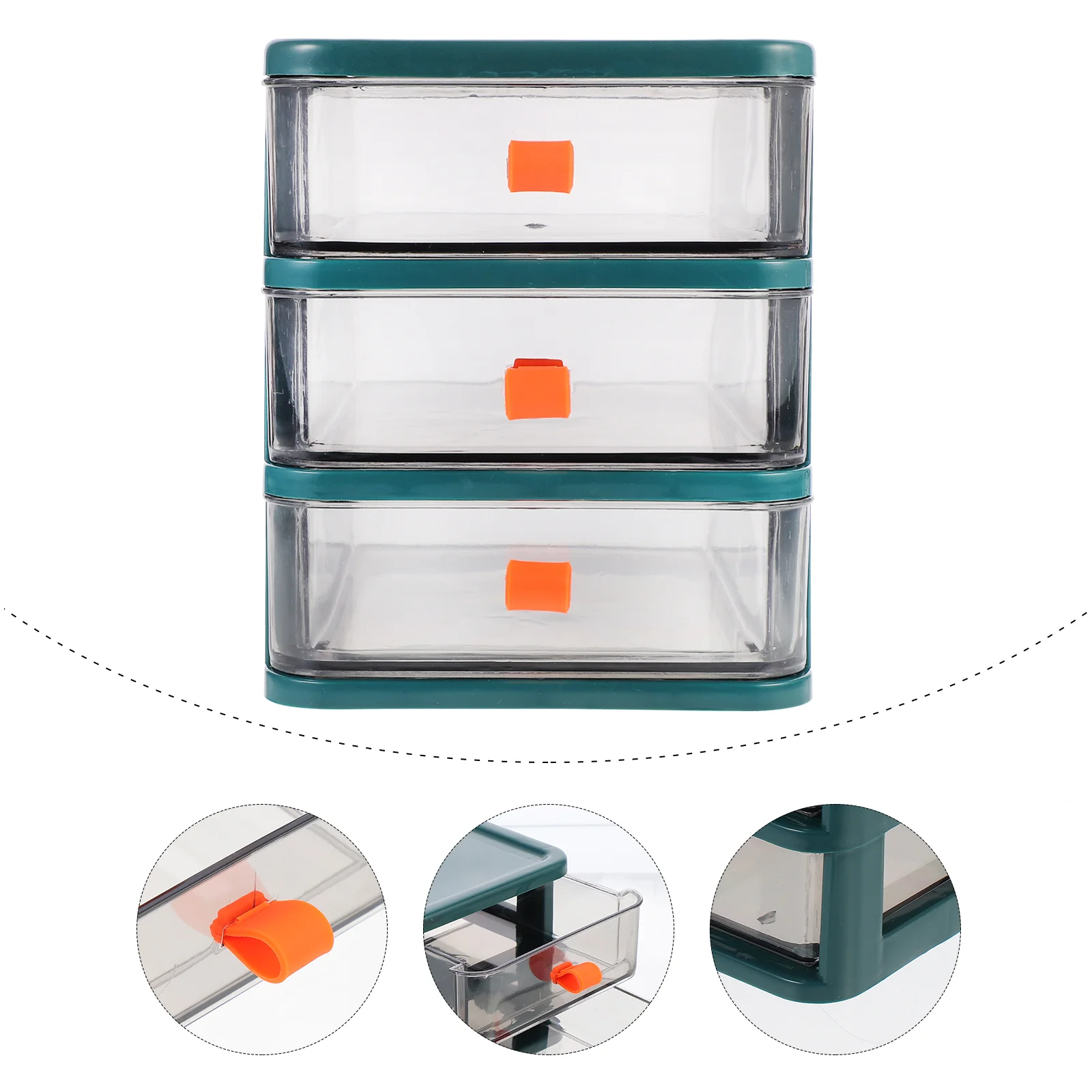 

Storage Drawer Organizer Plastic Drawers Box Desktop Desk Sundries Transparent Mini Container Stackable Clear Bins Jewelry