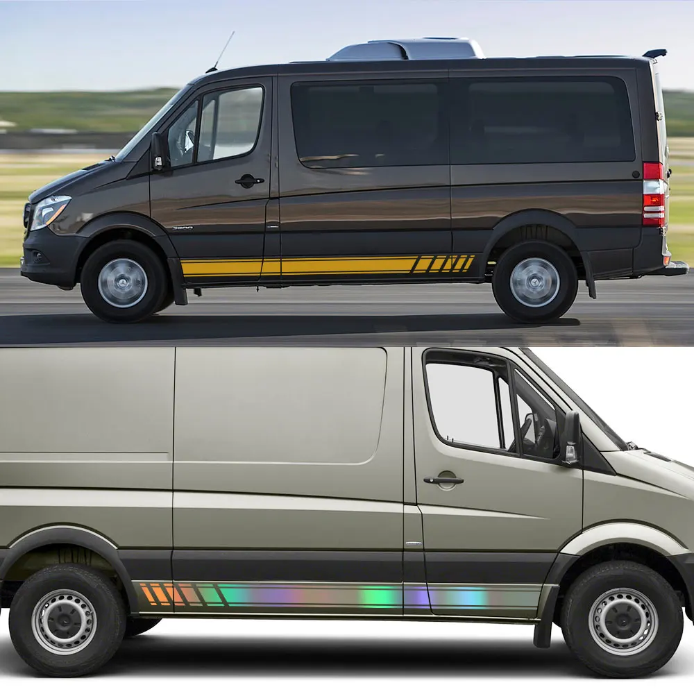Mercedes Benz Sprinter W903 W906 W907 Автомобильные Наклейки - Пвх Дверная Линия Талии Графика Diy