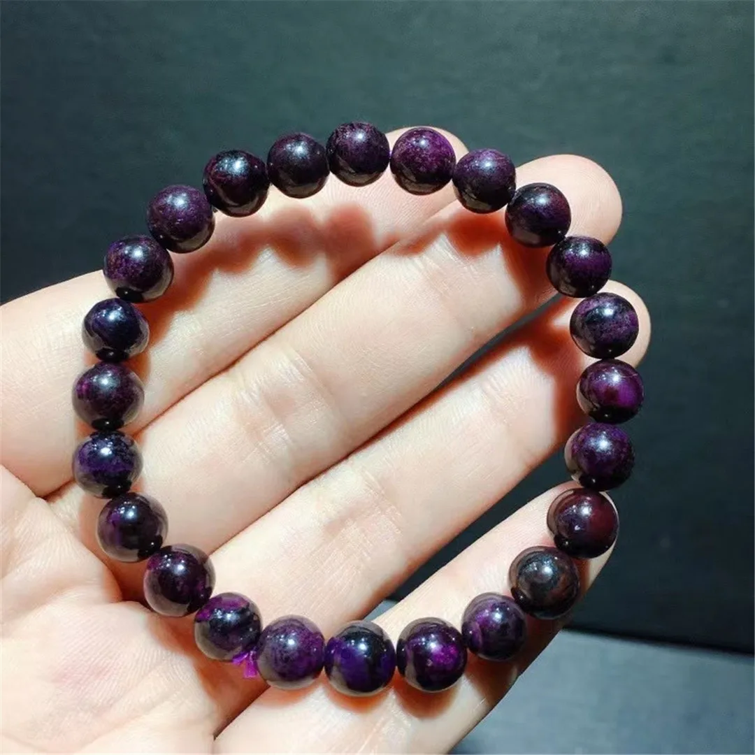 

7mm Natural Royal Purple Sugilite Bracelet For Women Lady Men Love Healing Gift Energy Crystal Beads Stone Strands Jewelry AAAAA