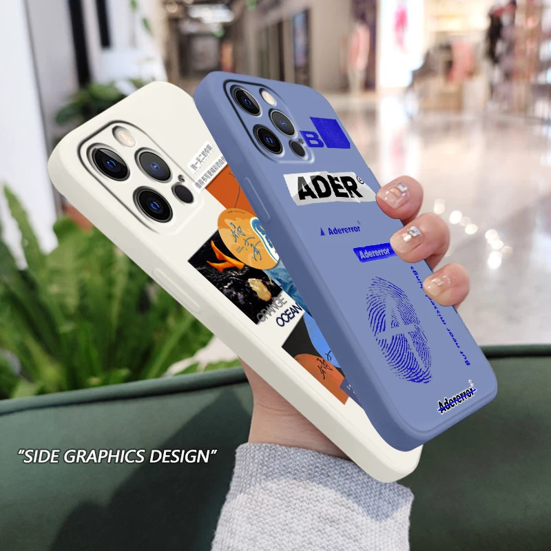 

Liquid Rope Cover Luxury Fashion Ticket Poster Phone Case For Apple iPhone 14 13 12 Mini 11 XS Pro Max X XR 8 7 SE 2020 Funda