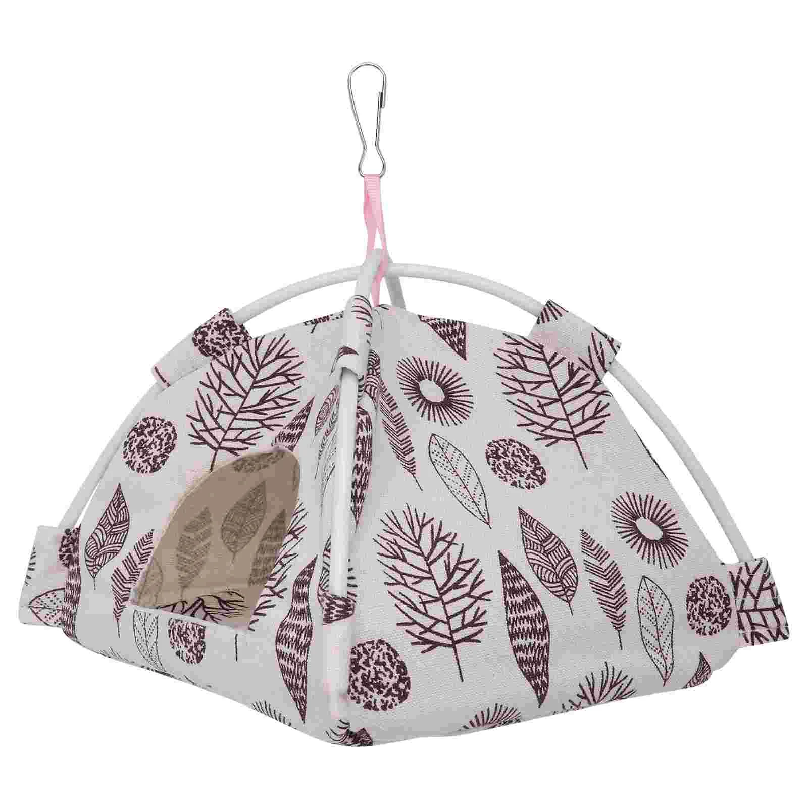 

Bird Bed Hanging Parrot Sleeping Tenthammock Pet Cage Parakeet Hut House
