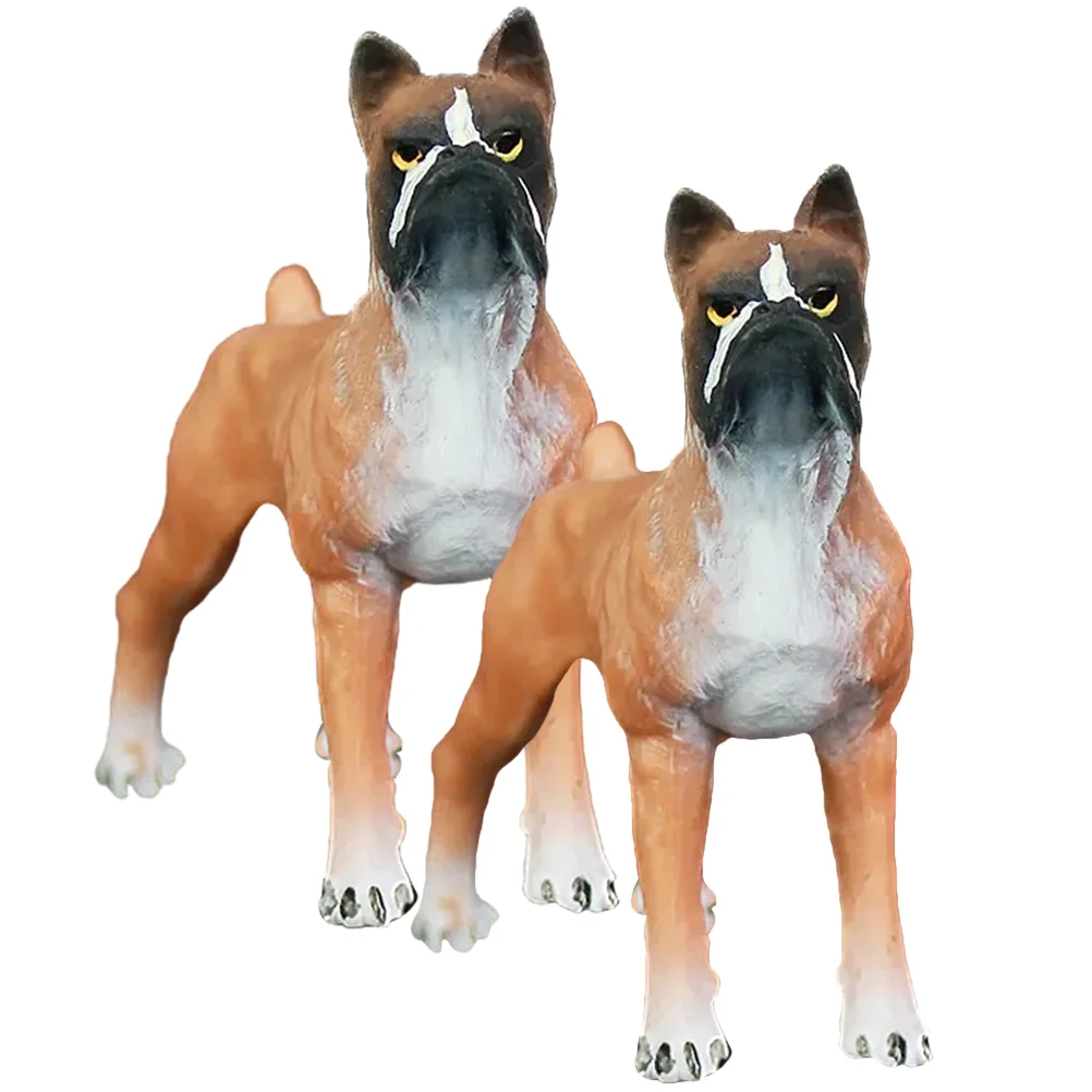 

Container Figurines Toddlers Simulated Dog Model Standing Dogs Figures Decor Craft