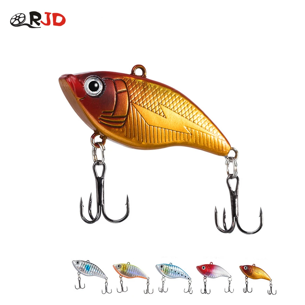 

ORJD Fishing Lure 13.3g 5.5cm VIB Lure Ring Ball Slow Sinking Metal Fishing Jig Jerkbait Wobbler Crambait Artificial Bait