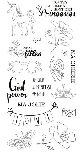New French Clear Stamp For DIY Scrapbooking/Card Making A7253 images - 6