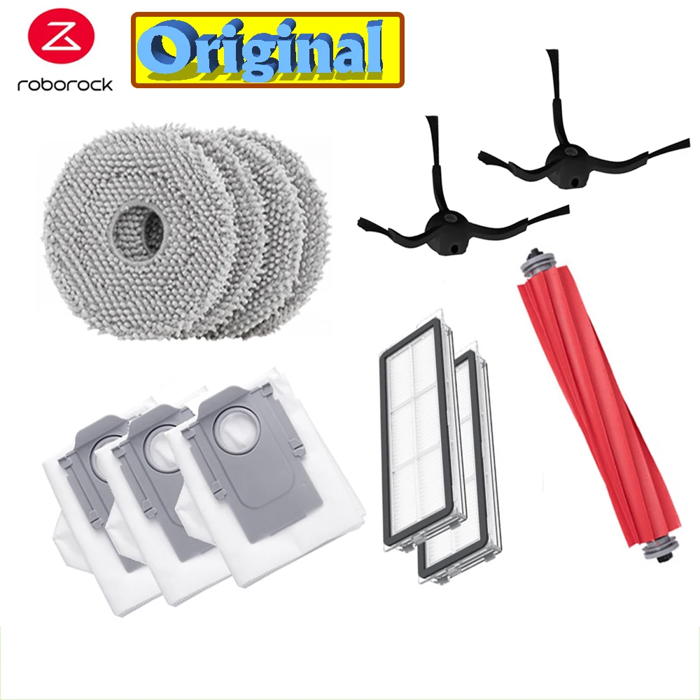 Оригинальный аксессуар Roborock Q Revo pro/s, мешок для пыли, HEPA-фильтр, швабра, боковая щетка, детали робота-пылесоса опционально