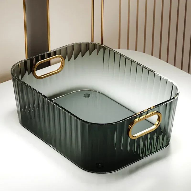 

Акриловый прямоугольный настольный органайзер-штабелируемый зеленый косметический ящик для хранения макияжа, всякая всячина, корзина для закусок, декор полки