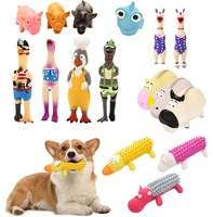 dog squeaky rubber toys dog latex chew toy chicken animal bite resistant puppy sound toy dog supplies for small medium large dog