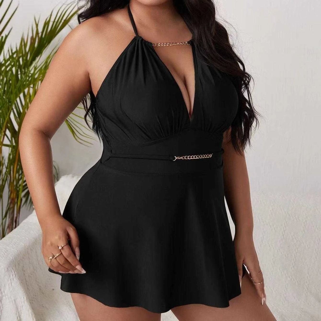 

Женский сплошной купальник размера плюс, сплошной Женский сплошной купальник на бретельках