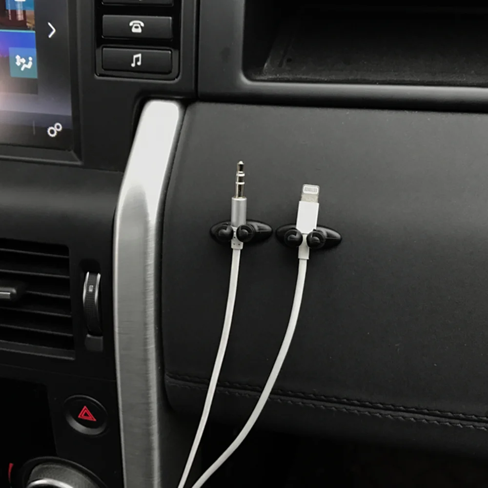 

8Pcs Car USB Cable Line Fastener Clip Organizer Accessories Multi-Purpose Convenient Mini Solid Wire Clip Auto Storage Tools