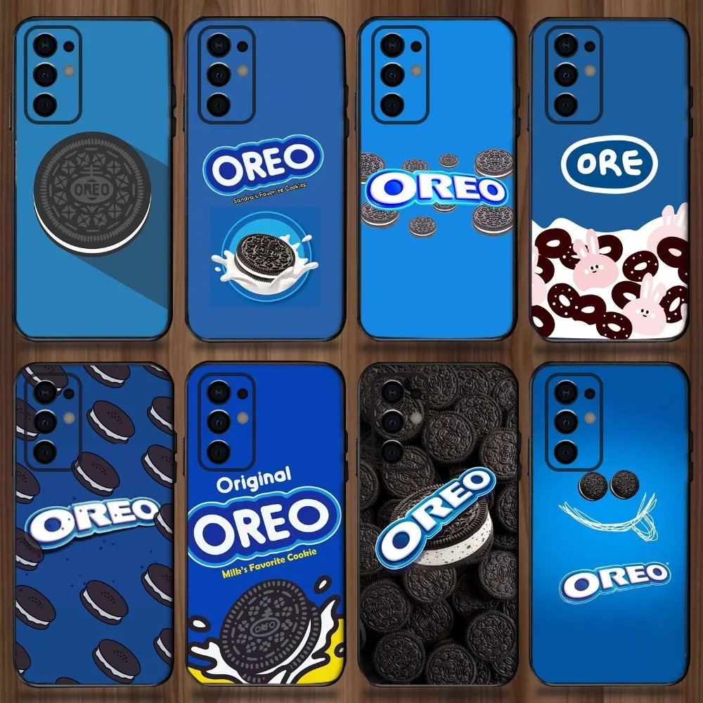Чехол для телефона O-OreoS Chocolate Milk Cookies Samsung Galaxy A13 A21s A22 A31 A32 A52 A53 A71 A80 A91 мягкий черный