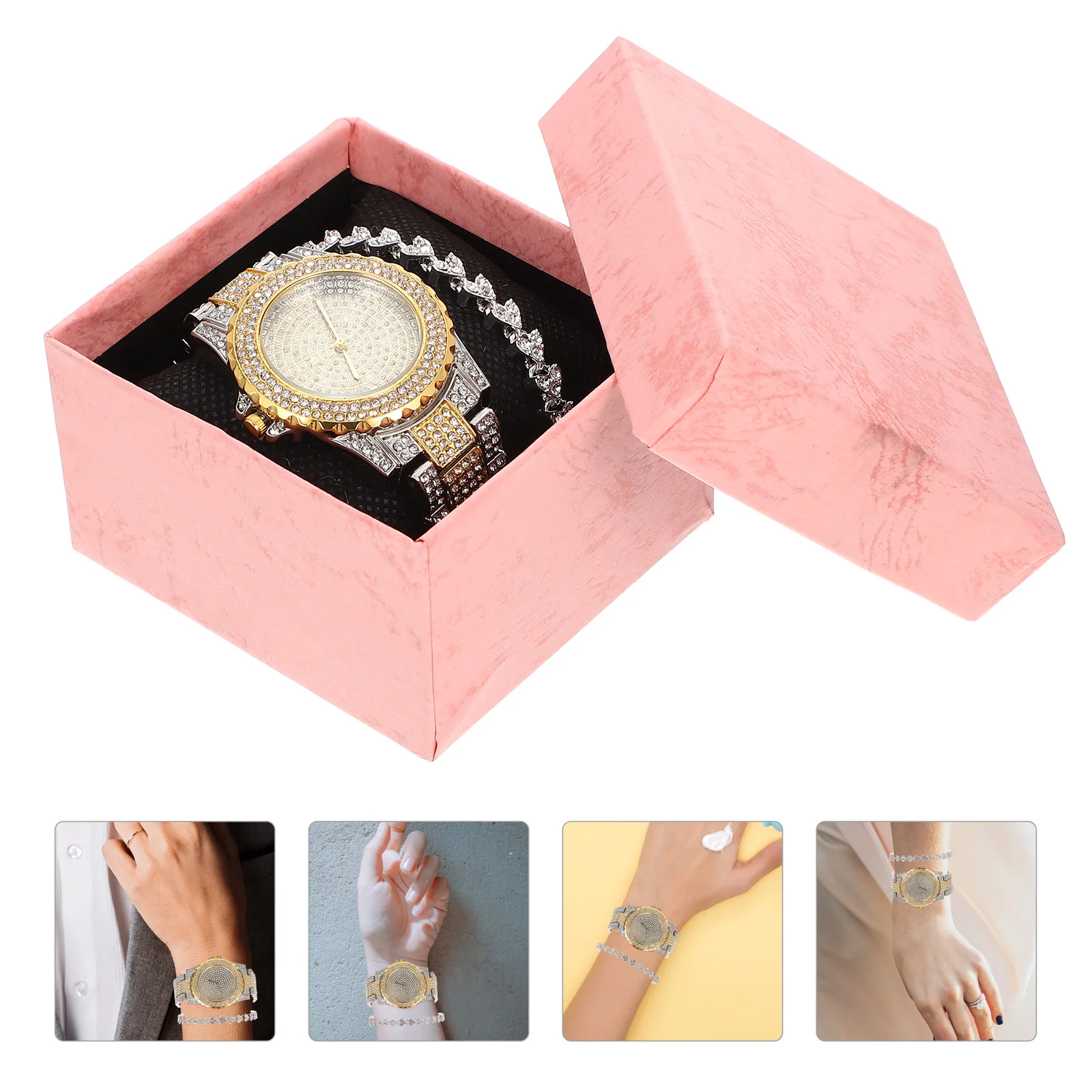 

Watch Bracelet Women Forset Watchesmen Diamond Ladies Wrist Rhinestone Bangle Decorative Bling Wristwatch Luxury Steel Stainless