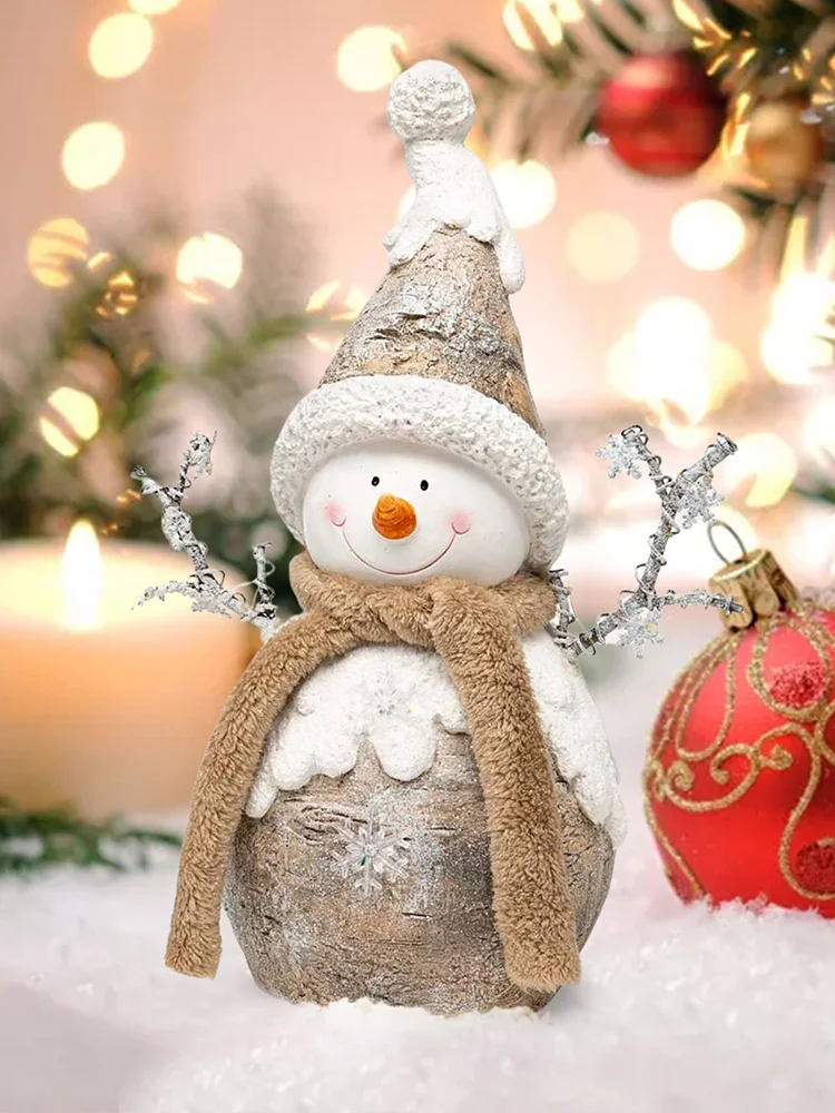 

Рождественская модель 3,94, высокий стол, Топпер, Декор, рождественские украшения из смолы, статуя снеговика для комнатного стола с полками