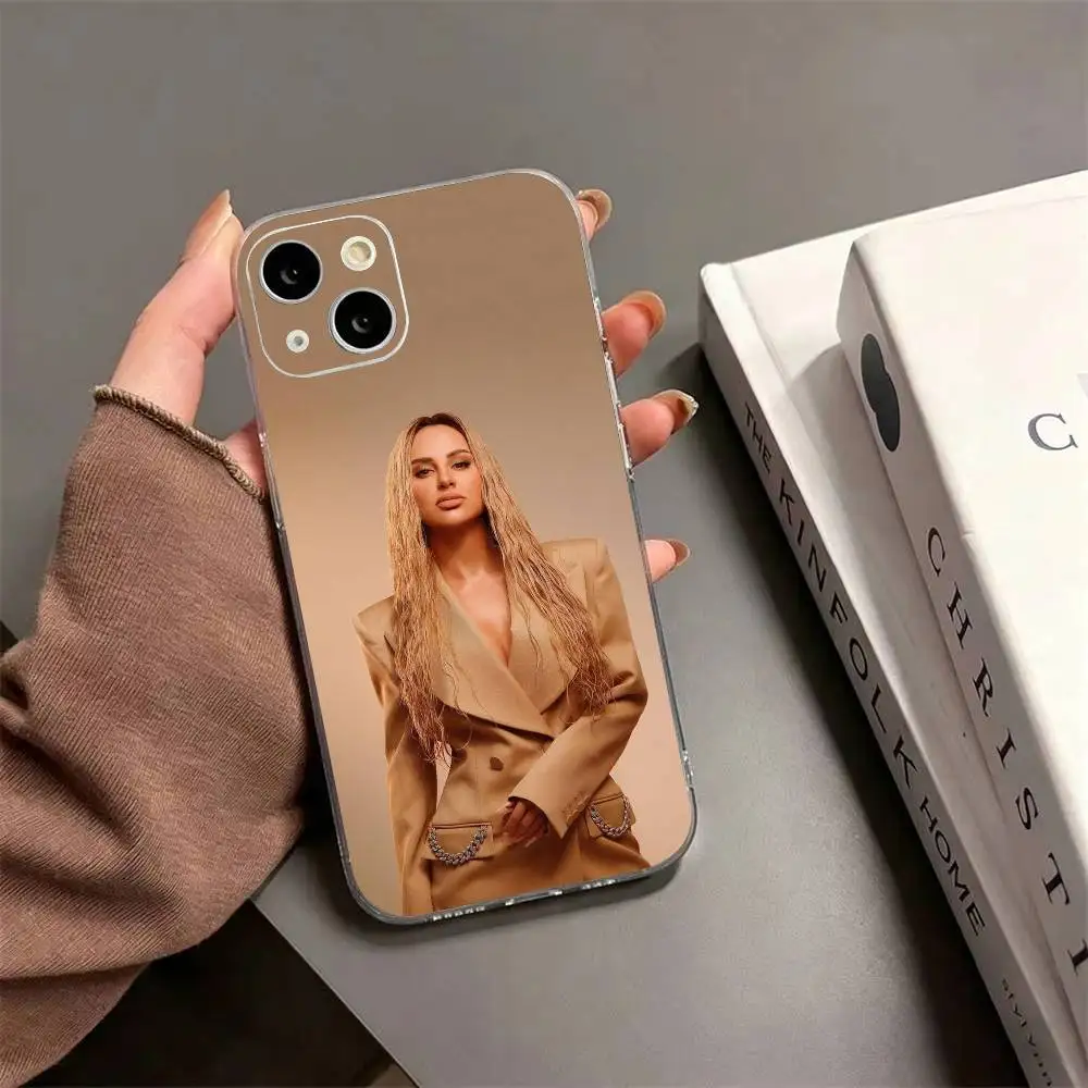 Фото Российская поп-певица А-Анна Асти. Прозрачный мягкий чехол из ТПУ для iPhone 17 16 15 14 13 12 11 X XR XS Pro Max Mini. №2