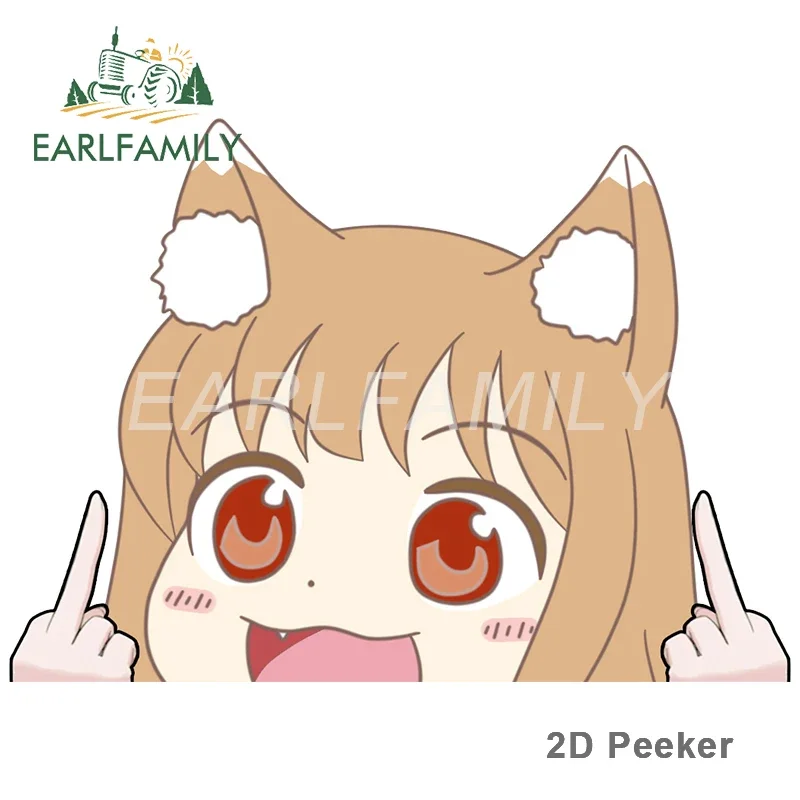 

EARLFAMILY 13 см X 9,4 см Holo мультфильм Peeker автомобильные наклейки аниме строительные звенья Смешные граффити виниловые Фотообои