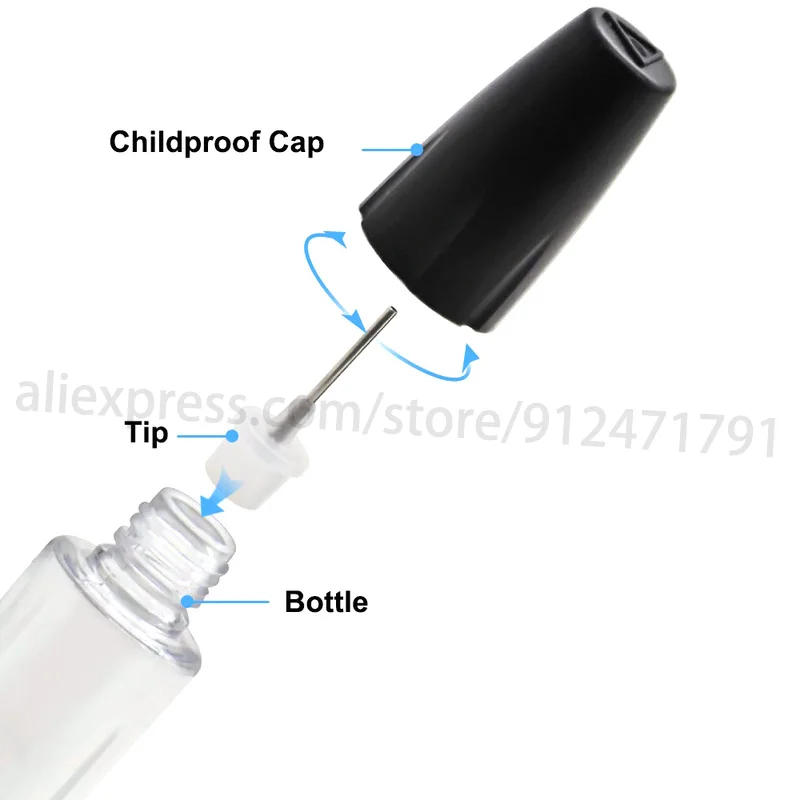 

10pcs 10ML 15ML PET Clear Vial With Long Thin Needle Tip Dropper Bottle For Empty Vape Smoking oil Accessories Liquid Jar