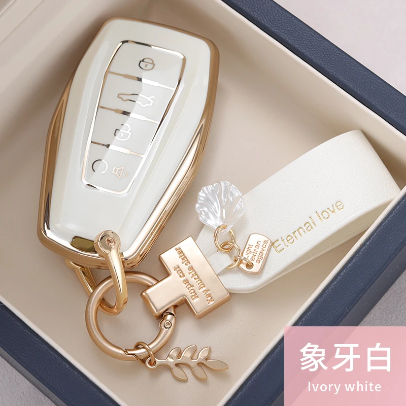 

Чехол для автомобильного ключа дистанционного управления из ТПУ, защитный чехол для Geely Coolray Atlas Boyue NL3 EX7 SUV GT GC9 Emgrand X7 Borui, автомобильный держатель