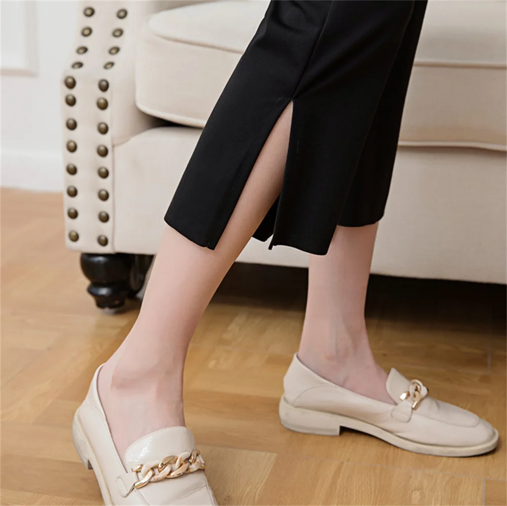 Брюки-Капри с широкими штанинами карманами