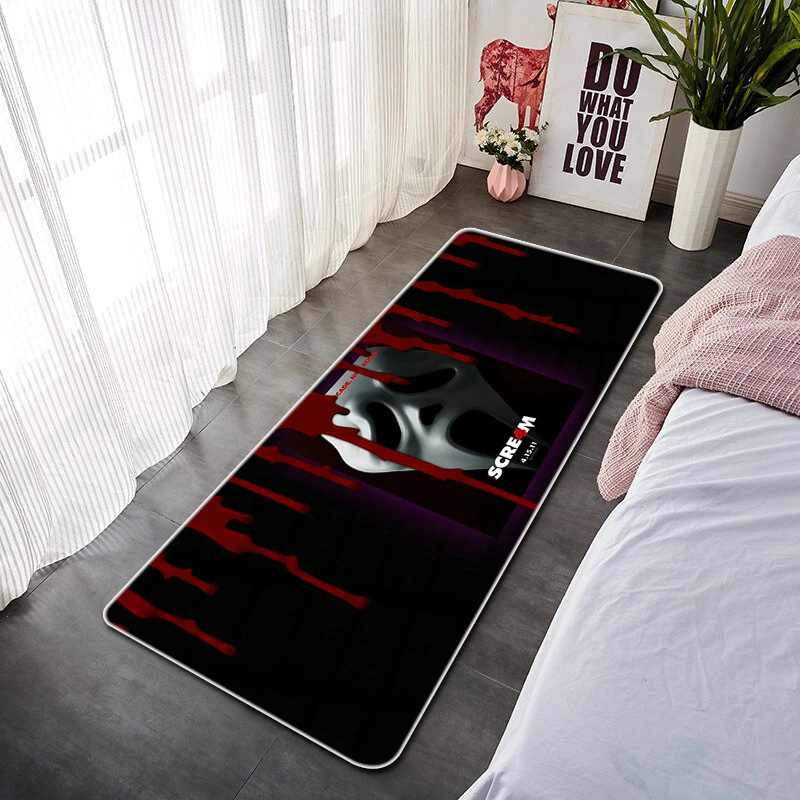 

Halloween Ghostface Entrance Door Mats Home Prayer Rug Bedrooom Carpet Non Slip Kitchen Floor Mat Living Bedside Room Doormat