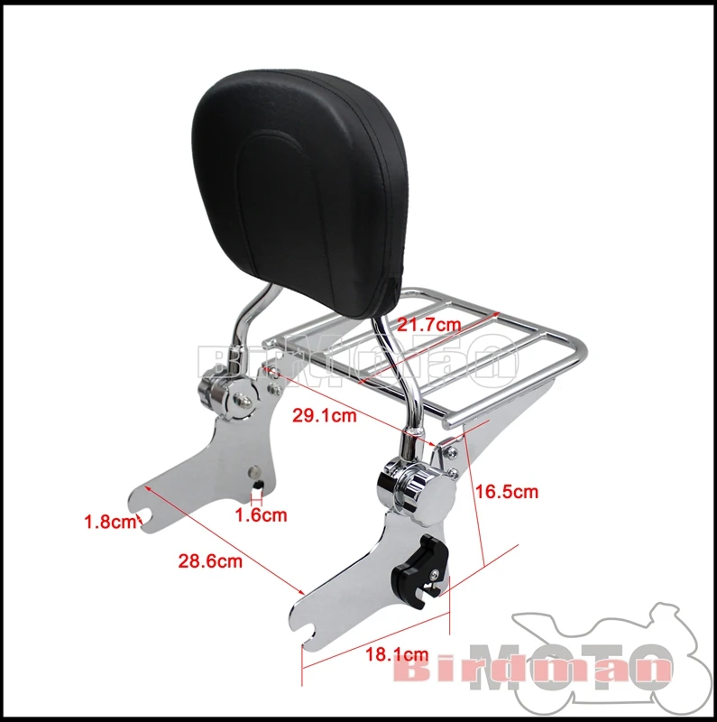 Регулируемая подкладка под спинку для мотоцикла пассажира Harley Touring Road King Street Electra