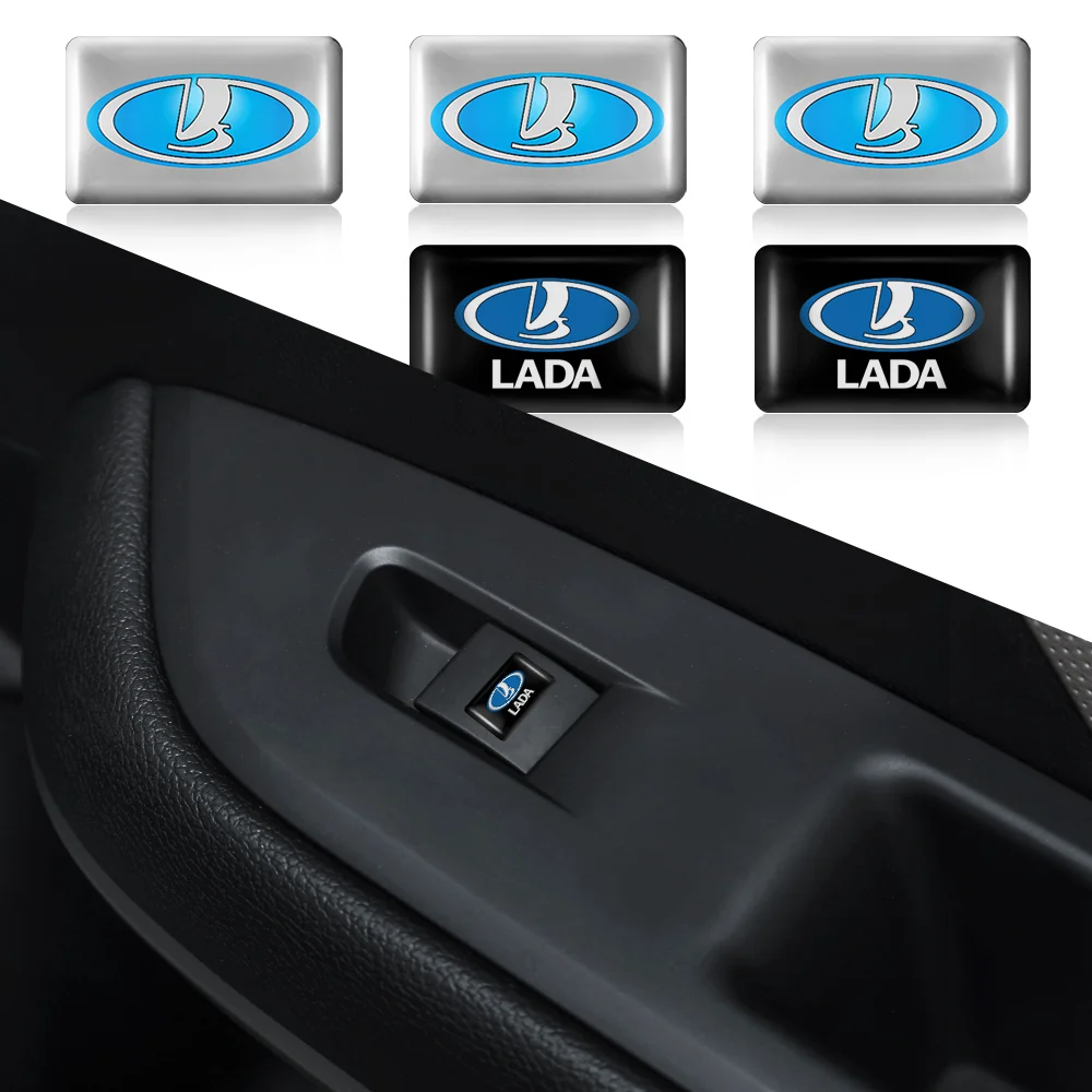 

10Pcs Car Accessories 3D Epoxy Resin Emblem Car Interior Stickers For Lada VESTA Niva 4x4 Kalina Granta Xray Priora Largus Vesta