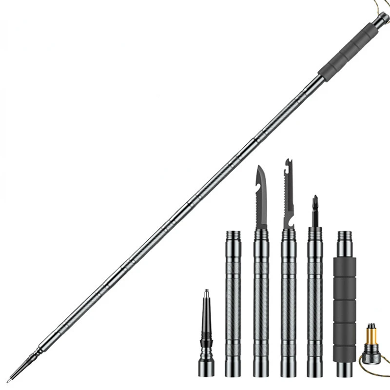 

Multifunctional Trekking Poles Walking Stick Outdoor Defense Tactical Stick Camping Hiking Tools